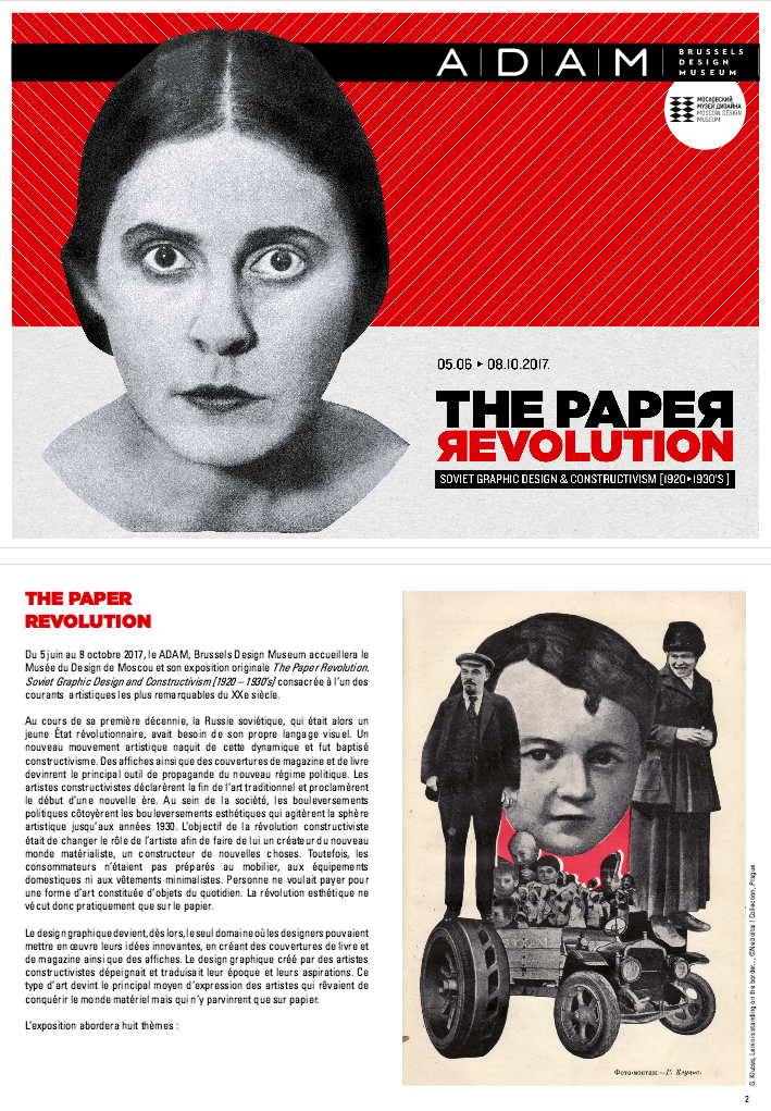Affiche. The paper revolution. Soviet Graphic Design and Constructivism (1920 – 1930’s). 2017-06-05